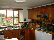 Pleasant view from the kitchen out into a field